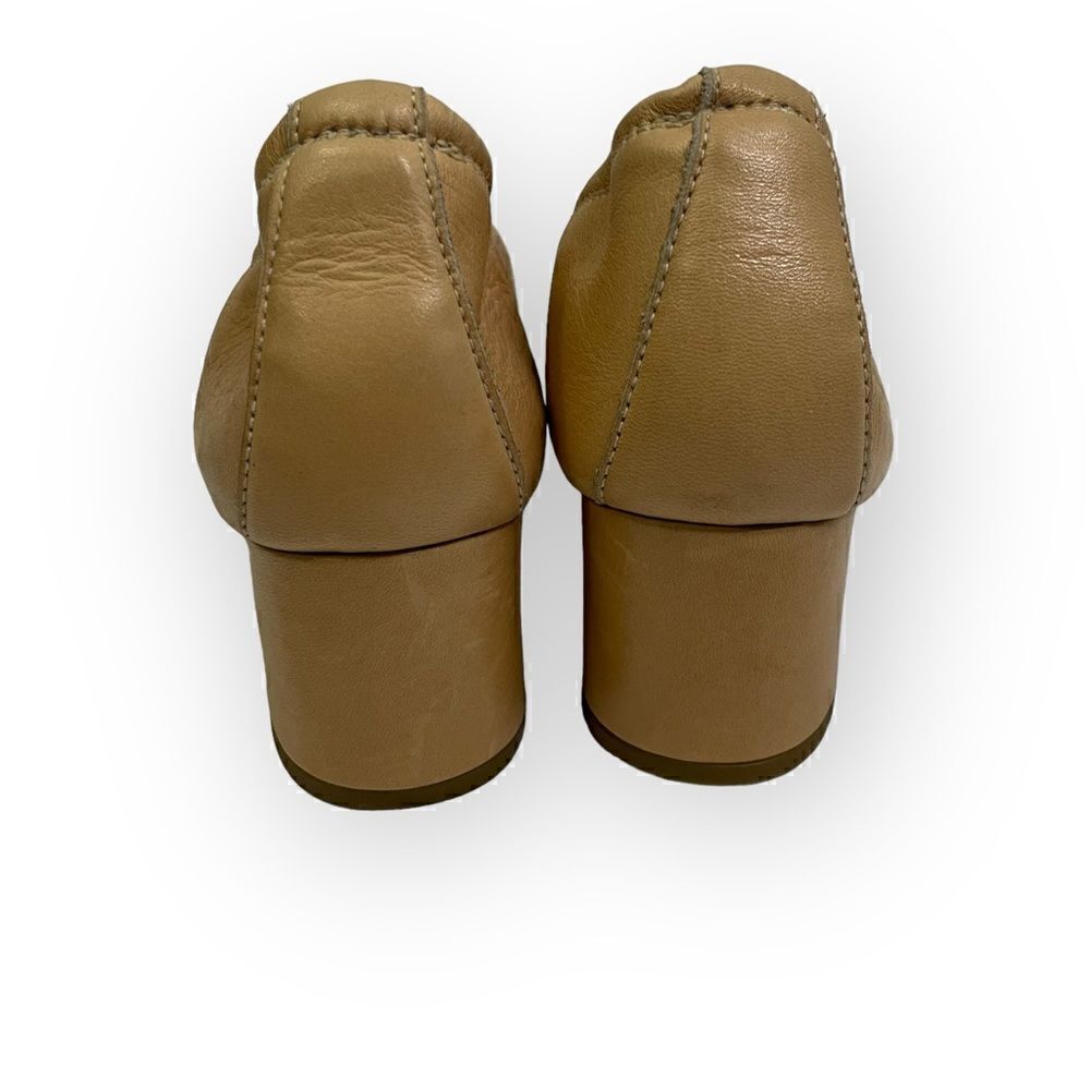 Another Project Tan Leather Heeled Booties Block Heel - Picture 6 of 12